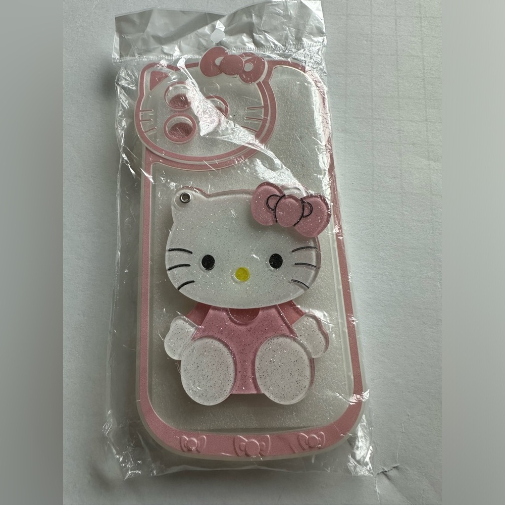 Cute Case for iPhone 12 Pro Max 6.7 inch, 3D Bow Pink Cat with Glitter Face